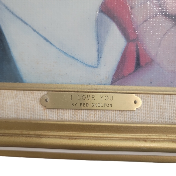 Red Skelton "I love you" clown limited numbered 4629/5000 signed framed art Rare - Picture 3 of 12
